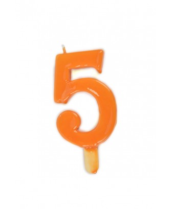 Vela de cumpleaños número 5 gigante Naranja