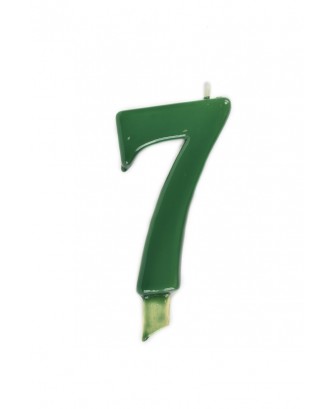 Vela de cumpleaños número 7 gigante Verde