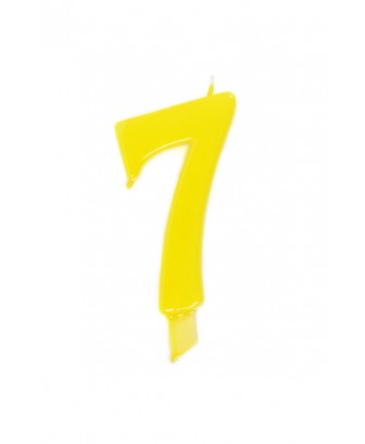 Vela de cumpleaños número 7 gigante Amarilla