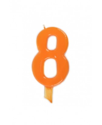 Vela de cumpleaños número 8 gigante Naranja