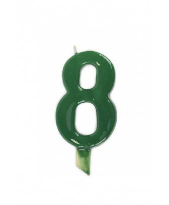 Vela de cumpleaños número 8 gigante Verde