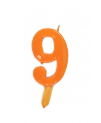 Vela de cumpleaños número 9 gigante Naranja