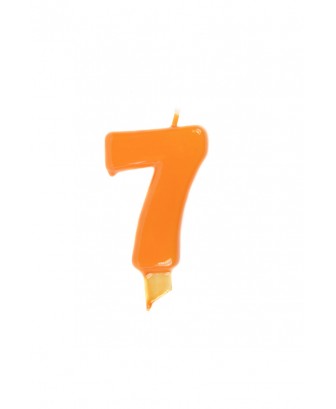 Vela de cumpleaños globs número 7 Naranja